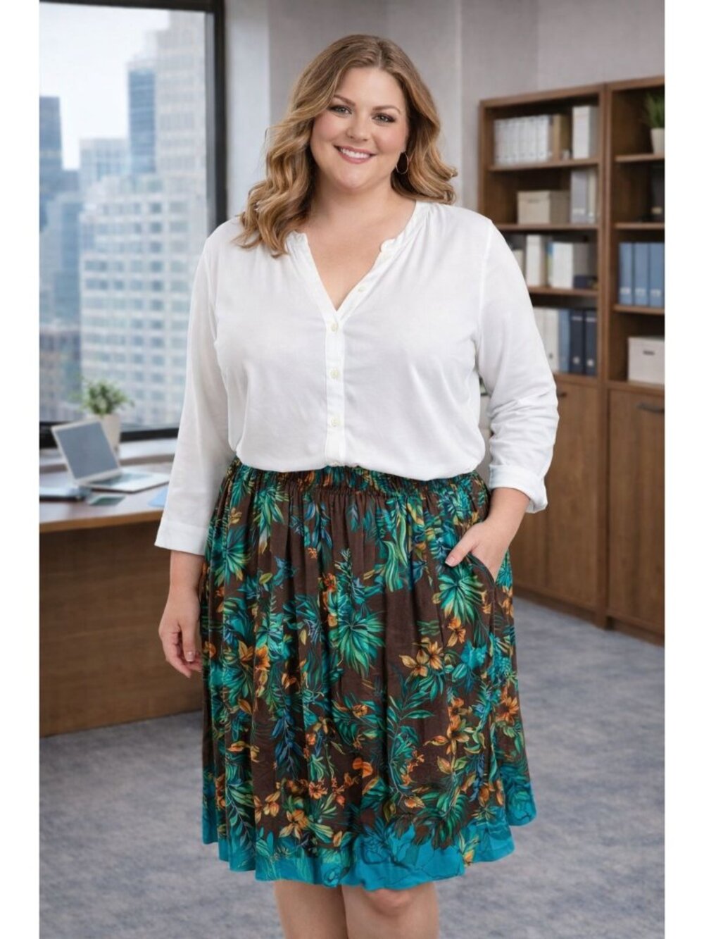 Lot of Plus Size Womens Apparel - Blazer Set and Skirt 3X Q02 Q